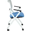 Office Star Stacking Chair, Fabric, Sky 848W-5877