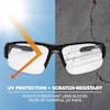 Skullerz By Ergodyne Safety Glasses, Traditional Clear PC Decenter Lens, Scratch-Resistant DAGR