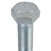 Zoro Select Grade 5, 3/8"-16 Hex Head Cap Screw, Zinc Plated Steel, 1-1/4 in L, 50 PK U01200.037.0125