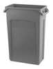 Rubbermaid Commercial 23 gal Rectangular Trash Can, Beige, 11 in Dia, None, Plastic FG354060BEIG