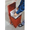 Rubbermaid Commercial 7 gal Square Step Can, Red, 14 1/4 in Dia, Step-On, Steel, Rigid Plastic FGST7EPLRD