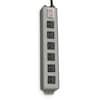 Tripp Lite Outlet Strip, 15A, 6 Outlet, 15 ft, Gray UL24RA-15