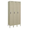 Hallowell Wardrobe Locker, 36 in W, 18 in D, 78 in H, (1) Tier, (3) Wide, Tan UEL3288-1A-PT