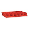 Akro-Mils Shelf Bin, Red, Industrial Grade Polymer 30318RED