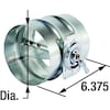 Dayton Balancing Damper, Round, 6 In Diameter 2TFX7