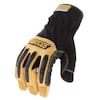 Ironclad Performance Wear Mechanics Gloves, XL, Tan, Leather/Ribbed Nylon/Spandex RWG2-05-XL