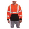Tingley Job Sight Hi-Viz Crew Neck Sweatshirt, Orange/Black, PET, 2XL S78029
