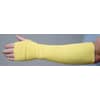 Condor Cut-Resistant Sleeve, Cut Level A3, Kevlar, Sleeve with Thumbhole, 18 in L, Yellow, Large 2AG29