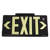 Zoro Select Exit Sign, 8 5/8 in x 15 7/8 in, Plastic GRAN1386