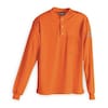 Vf Imagewear FR Lng Slv Henley Shirt, Orange, LT, Button SEL2OR LN L