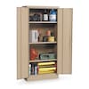 Zoro Select Stationary Storage Cabinet, 24 Gauge Steel, 66 in H x 30 in W x 15 in D, Tan 1UFD4