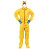 Chemsplash Hooded Chemical Resistant Coveralls, 6 PK, Yellow, Non-Woven Laminate, Zipper 7019YT-M