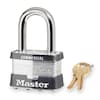 Master Lock Padlock, Keyed Alike, Long Shackle, Rectangular Steel Body, Steel Shackle, 15/16 in W 5KALF