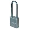 American Lock Padlock, Keyed Different, Long Shackle, Rectangular Steel Body, Boron Shackle, 3/4 in W A52