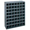 Durham Mfg Prime Cold Rolled Steel Pigeonhole Bin Unit, 12 in D x 42 in H x 33 3/4 in W, 8 Shelves, Gray 361-95