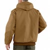 Carhartt Men's Brown Cotton Hooded Duck Jacket size L J140-BRN LRG REG
