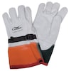 Condor Elec. Glove Protector, 10, Wht/Org/Grn, PR 3NEE4