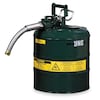 Justrite 2-1/2 gal. Green Steel Type II Safety Can for Oil 7225430