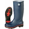 Honeywell Servus MAX Plain-Toe Women's Work Boots, PVC, Chemical-Resistant, 15 in H, Navy/Red/Black, Size 10, 1 Pair 75126/10