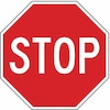 Lyle Stop Sign, 30" W, 30" H, English, Aluminum, Red R1-1-30HA
