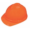 Msa Safety Front Brim Hard Hat, Type 1, Class C, Ratchet (6-Point), Hi-Vis Orange 10034035