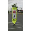Tapco Traffic Sign, 12" W, 44" H, English, Plastic, White, Yellow 1636-00018