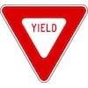 Lyle Yield Traffic Sign, 24 in H, 24 in W, Aluminum, Triangle, English, R1-2-24DA R1-2-24DA