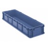 Orbis Straight Wall Container, Blue, Plastic, 48 in L, 15 in W, 10 3/4 in H, 3.5 cu ft Volume Capacity SO4815-11 Blue