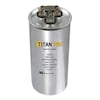 Titan Pro Motor Dual Run Capacitor, Round, 440/370V AC, 45/5 mfd, 4 1/4 in Overall H TRCFD455