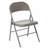 Flash Furniture Folding Chair, Gray, Metal, Double Braced BD-F002-GY-GG