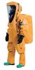 Ansell Encapsulated Suit, L, Orange, Storm Flap, Zipper 66-805