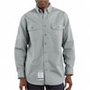Carhartt Carhartt Flame Resistant Collared Shirt, Gray, Twill/Cotton, 2XLT FRS160-GRY TLL 2XL