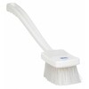 Vikan 2-1/2" W Scrub Brush, 11-51/64" L Handle, 4" L Brush, White, Polypropylene, 16" L Overall 41805