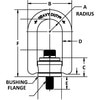 Adb Hoist Rings Hoist Ring, 20-2-1/2in, 135 ft.-lb, 1in 34716