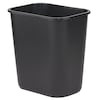 Rubbermaid Commercial Rectangular Wastebasket, 7 gal, LLDPE, Open Top, Plastic, Black FG295600BLA