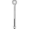 Zoro Select Routing Eye Bolt Without Shoulder, 3/8"-16, 2 in Shank, 3/4 in ID, Steel, Zinc Plated, 10 PK 071451
