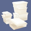 Rubbermaid Commercial Tote Box, 18"L x 12"W x 3-1/2"H, White FG350700WHT