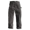Carhartt Double Front Work Pants, Black, Size 46x32 B01 BLK 46 32