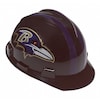Msa Safety Front Brim NFL Hard Hat, Type 1, Class E, One-Touch (4-Point), Black 818386