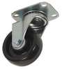 Zoro Select Swivel NSF-Listed Plate Caster, Poly, 3-1/2 in, 250 lb, C 4W911