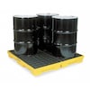 Eagle Mfg Drum Spill Containment Pallet, 60 gal Spill Capacity, 4 Drum, 10,000 lb., Polyethylene 1634