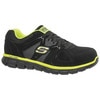 Skechers Athletic Work Shoes, 11-1/2, D, Blk/Lime, PR 77068 -BKLM SZ 11.5