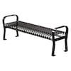 Thomas Steele Outdoor Bench, 71 in. L, 25-1/2 in. H, Blck QS-CRF-6-VS-B
