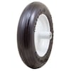 Marastar Flat Free Wheel, Polyurethane, 350lb, White 00003