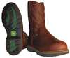 John Deere Size 9 Men's Pull On Steel Wellington Boots, Brown JD4373 9W