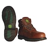 John Deere Size 9-1/2 Men's 6" Work Boot Steel Work Boots, Brown JD6383 9.5W