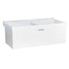 Mustee 40 in W x 24 in L x 34 in H, Wall Mount, Thermoplastic, Laundry Tub 27W