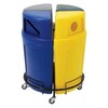 Tough Guy 21 gal. Stationary Recycling Container, Yellow, Plastic, 1 Openings 5GUR0