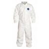 Dupont Collared Disposable Coveralls, White, Tyvek(R) 400, Zipper TY125SWHXL0025VP