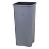 Rubbermaid Commercial 23 gal Square Trash Can, Black, 15 1/2 in Dia, None, Polyethylene FG356988BLA